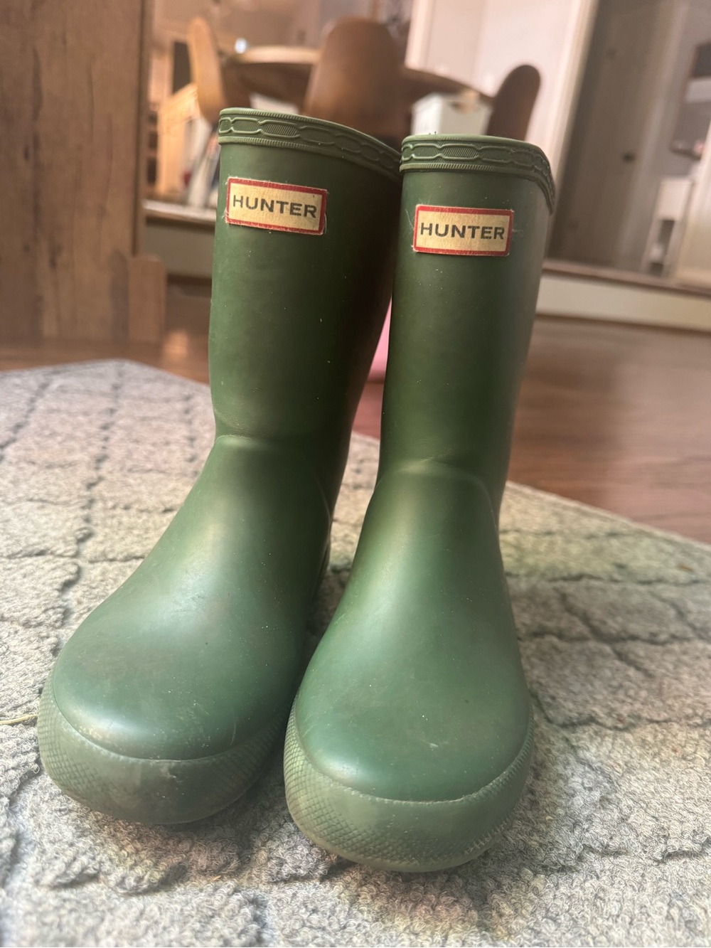 Hunter Kids Matte Forest Green Rain Boots